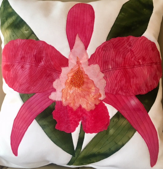 Pink Orchid Pillow