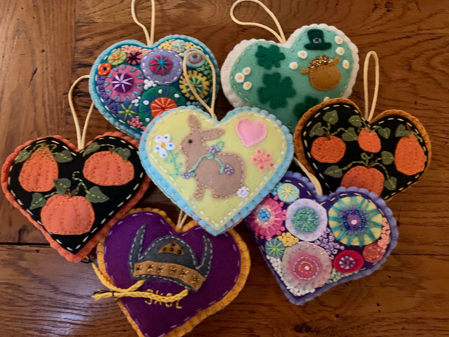 Wool Felt Hearts