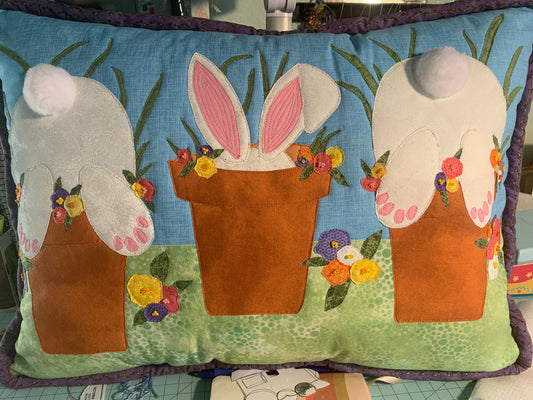 Hoppy Spring Pillow